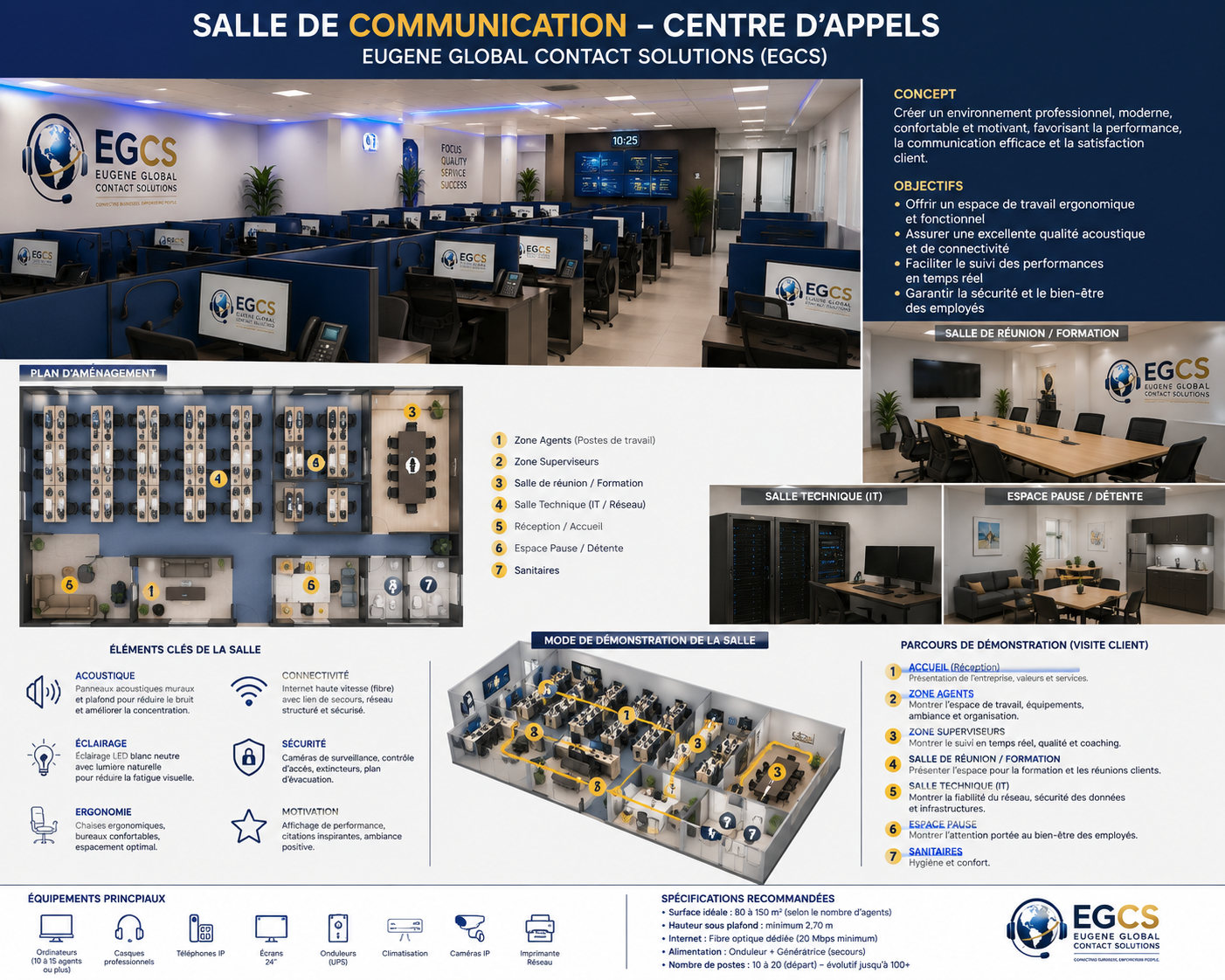 3D Floor Plan of EGCS Call Center